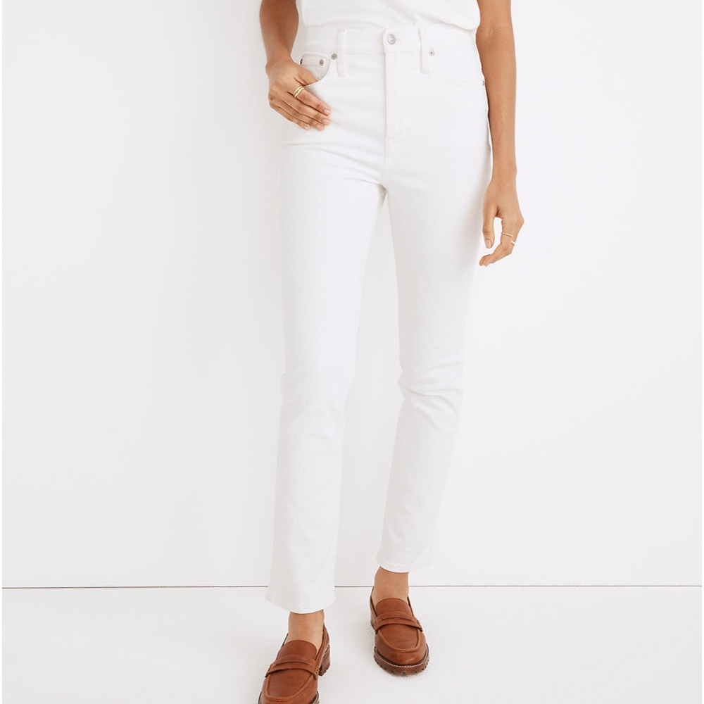 Madewell Womens Jeans High-Rise Perfect Vintage in Tile White Jeans Sz 29 ND501